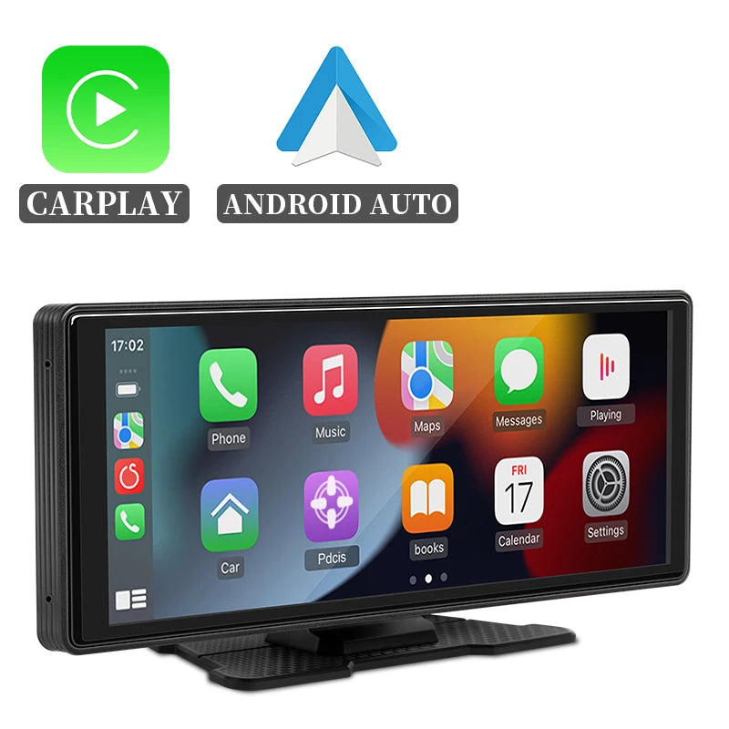 Hippcron 10.26'' Car Radio Screen Multimedia Video Player Wireless Carplay Android Auto Mirrorlink BT AUX TF USB Universal