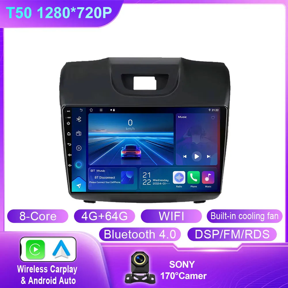 Android 15 Carplay Car Radio Multimedia For Chevrolet TrailBlazer 2012 - 2016 S-10 S10 Colorado For Isuzu D-Max DMAX Stereo WIFI