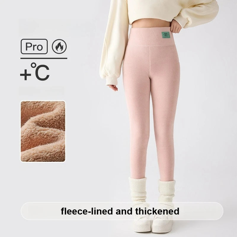 Women's Plus Size Fleece Lined Leggings - Ribbed High Waist Thermal Tights - photo 9
