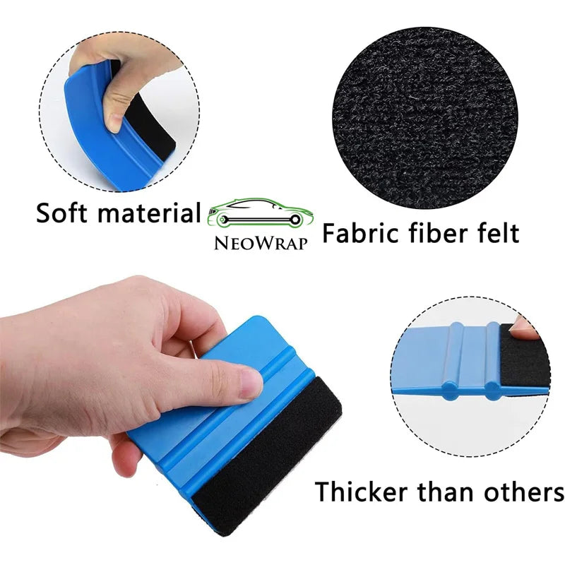 Car Vinyl Wrap Tools Kit Rubber Squeegee Mini Scraper for Installing Car Stickers Window Film Tint Application Tools