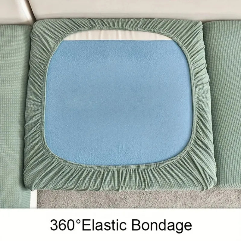Waterproof Plain Sofa Cushion Cover Jacquard Elastic Sofa Slipcovers for Living Room Chaise Lounge L-shaped Sofa Seat Cover