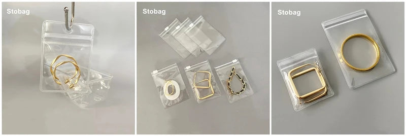 StoBag Frosted Matte Plastic Clothing Packaging Zipper Bag Zippered Shipping Sealed Underwear Socks Storage Reusable Pouch
