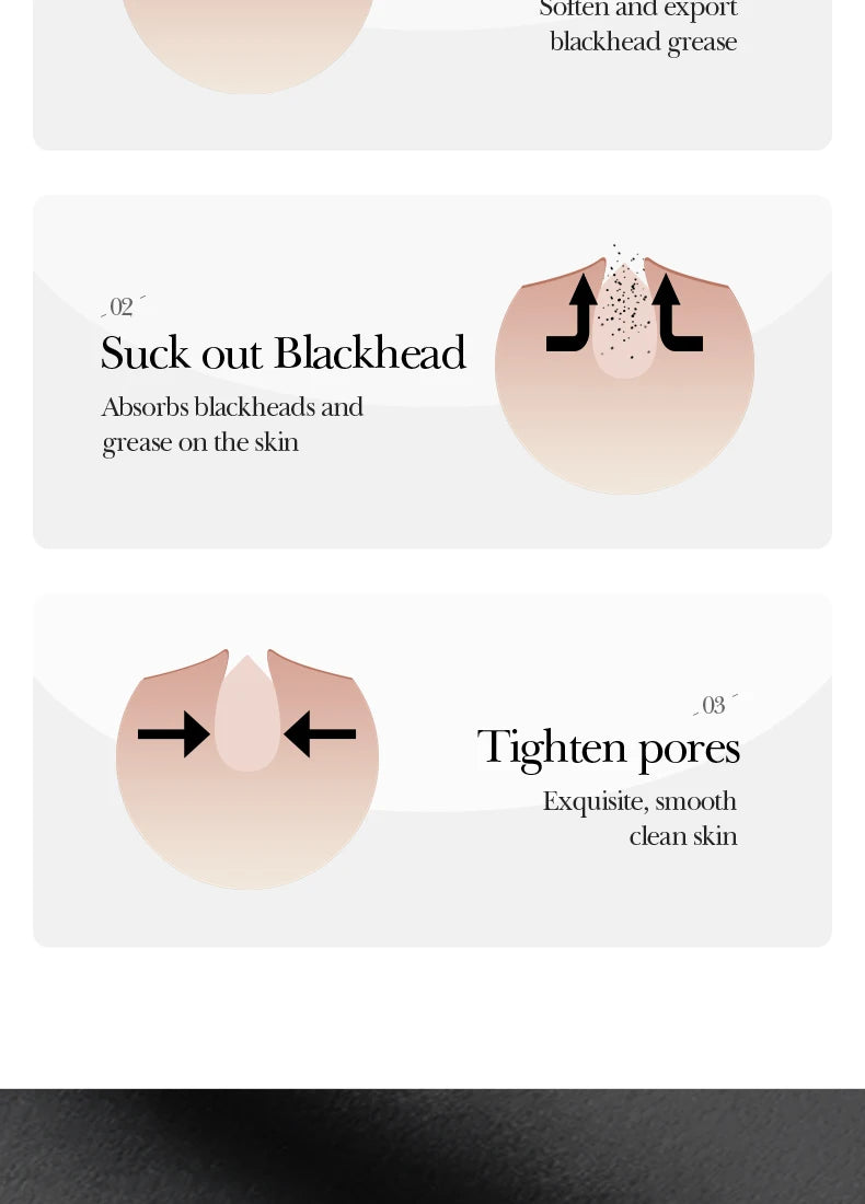 1/3/5/10PCS Bamboo Charcoal Nose Blackhead Remover Mask Deep Cleansing Shrink Pore Mask Skin Care Nose Black Dots Pore Skin Care