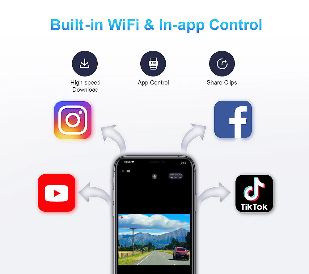4K Vent-Mount Dash Cam with WiFi & App — Chevrolet Silverado/Tahoe/Suburban & GMC Sierra (2020–2026)