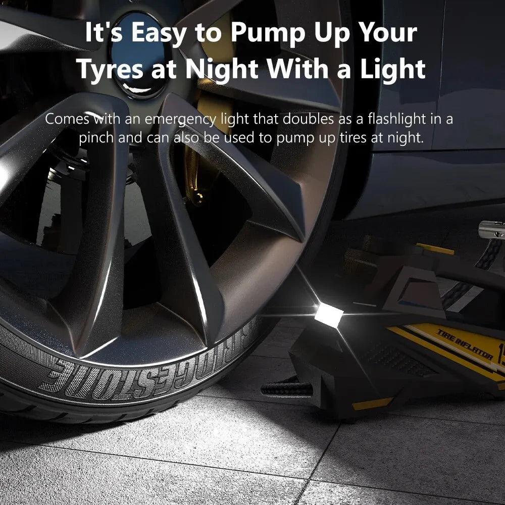 Corded Portable Car Air Pump tool Upgraded 12V 150PSI Electric Tire Inflator Pump Motorcycle Bike Ball LED Light Car Air Compressor ,tool