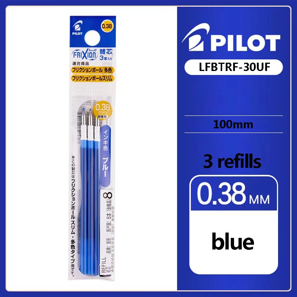 Japan Pilot Frixion Pen 3 in 1 Erasable Gel Pen 3 Colors 0.5mm /0.38mm LKFB-60EF Slim Pen Holder Back To School Stationery