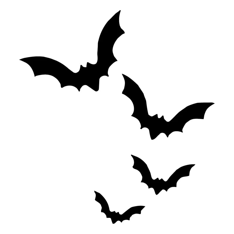 Spooky Bats for Car Sticker Decoration Nterior Rearview Mirror Halloween Stickers Waterproof Interior Accessories Vinyl Decals