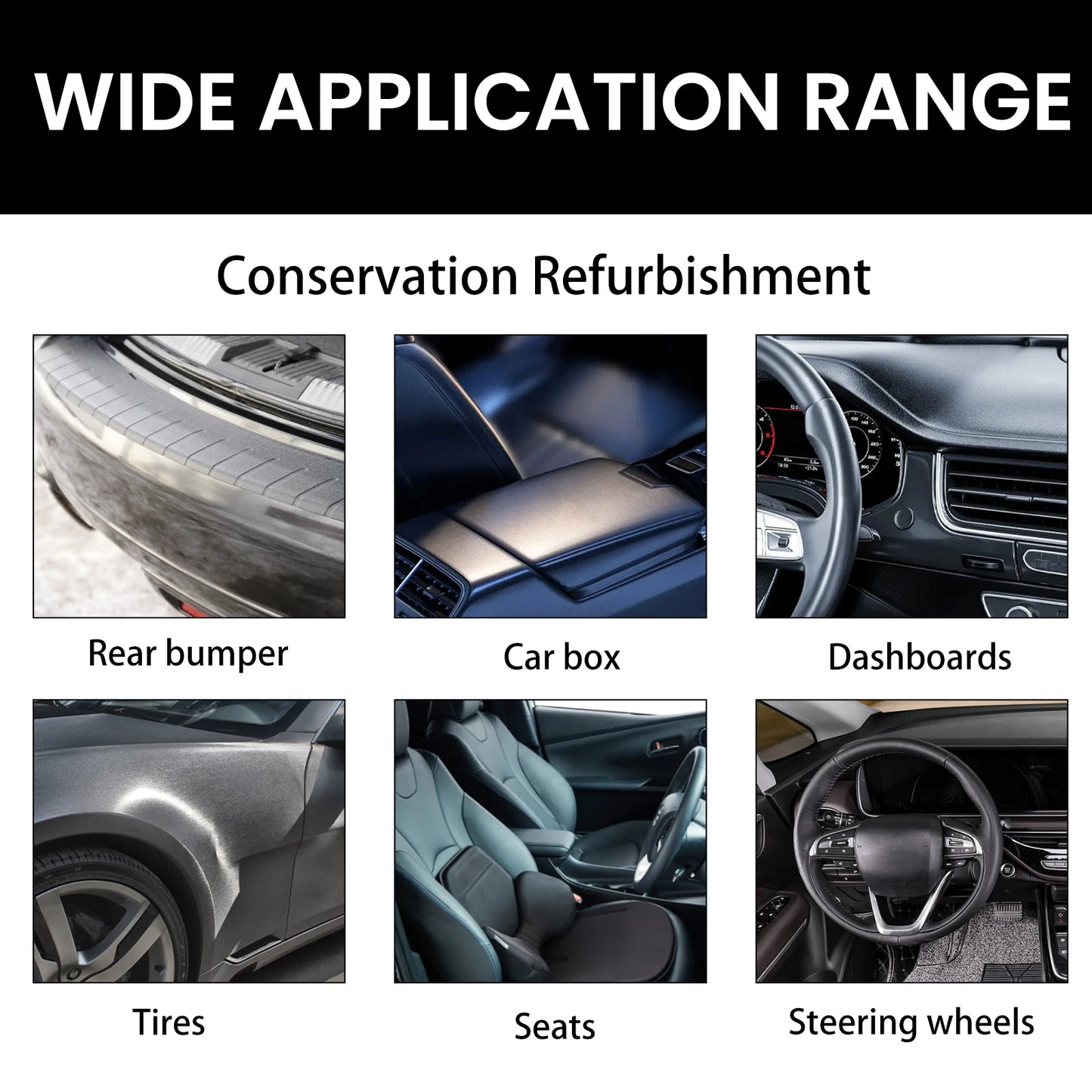 Homonth Nano Plastic Restorer Car Interior Seat Instrument Panel Instant Decontamination Polish Maintenance Cleaning Agent