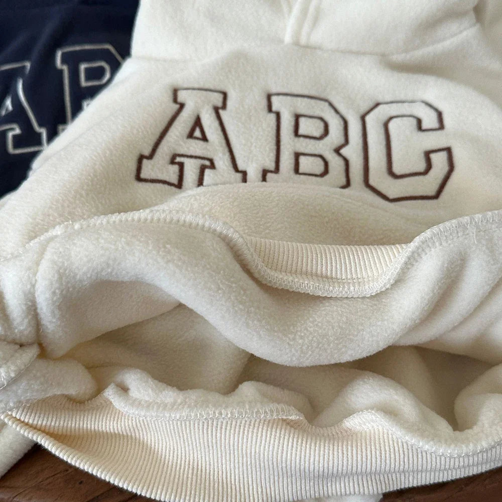 Kids Fleece Hoodie and Pants Set - Letter Print Winter Tracksuit - photo 6