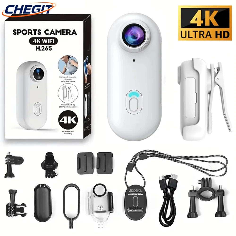 4K Helmet & Bike Action Camera — Waterproof Sports Body Cam