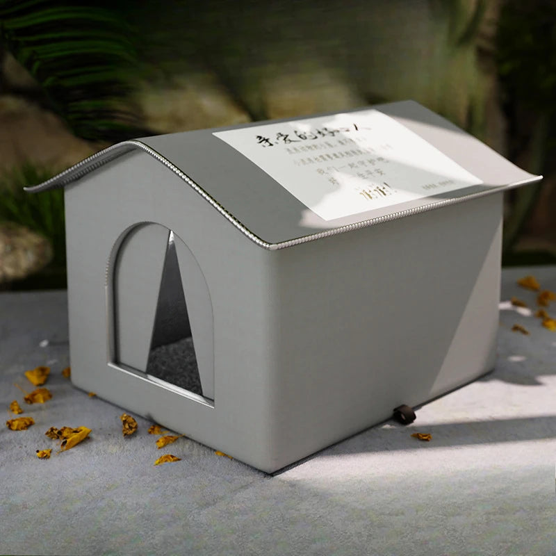 Foldable Outdoor Cat & Dog House — Waterproof Warm Pet Cave for Small Dogs