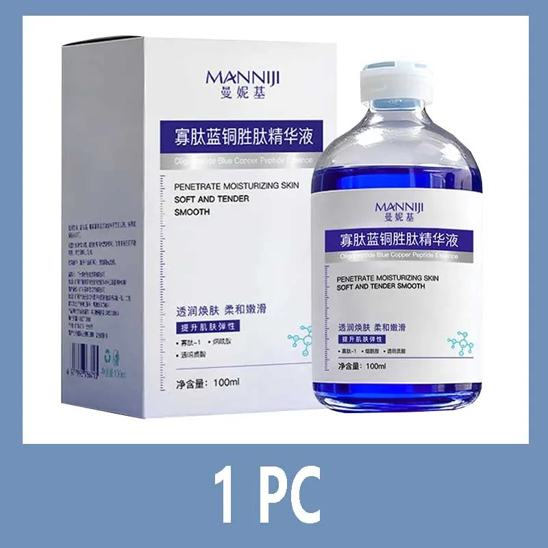 100ml blue copper peptide anti wrinkle essence - powerful concentrated liquid, creating fresh skin, non oily, fast tightening an