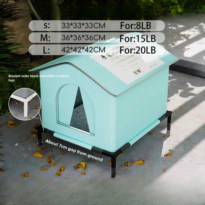 Foldable Outdoor Cat & Dog House — Waterproof Warm Pet Cave for Small Dogs