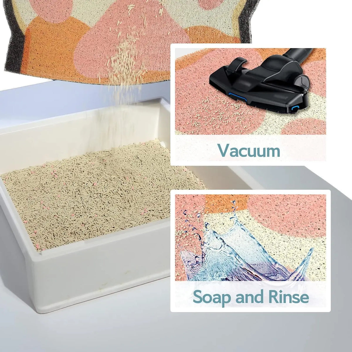 Soft Cat Litter Mat - Anti-Slip Paw-Friendly Floor Mat – photo 4