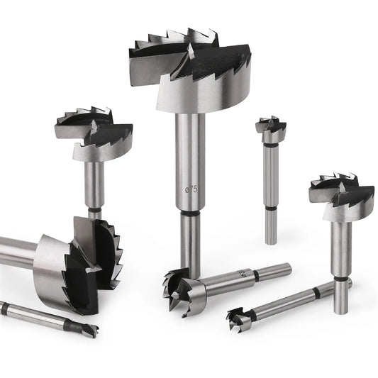 Forstner Drill Bit Set 6-100mm, Hinge Boring Wood Hole Cutter
