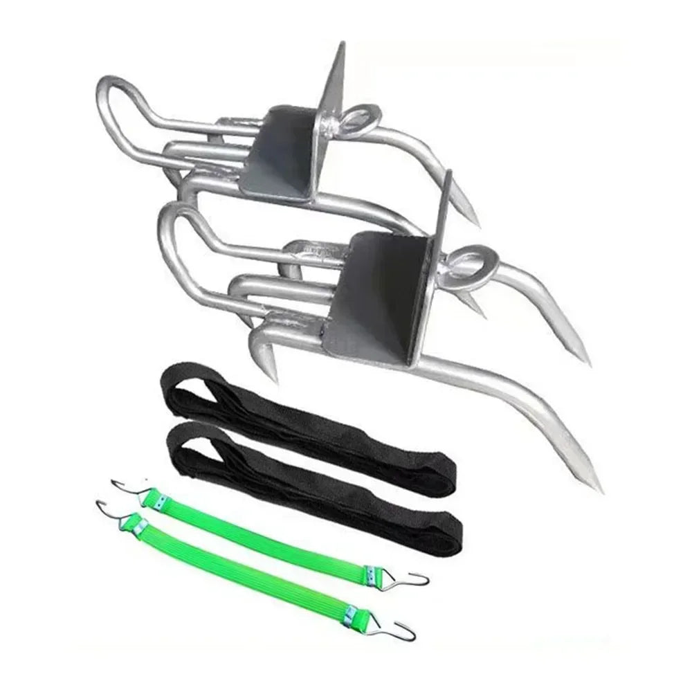 Tree Climbing Spikes — 5-Claw Steel Pole Climbing Gaffs, Adjustable