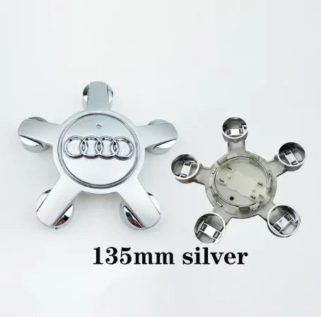 Audi 4pcs Wheel Center Caps - 60mm, 61mm, 68mm, 69mm