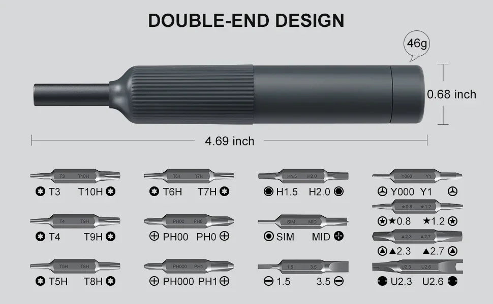 27 in 1 Precision Screwdriver Set  Magnetic Bits Pen Style Manual Repair Tools Kit for Eyeglass Watch PC Jewelers Laptop iPhone