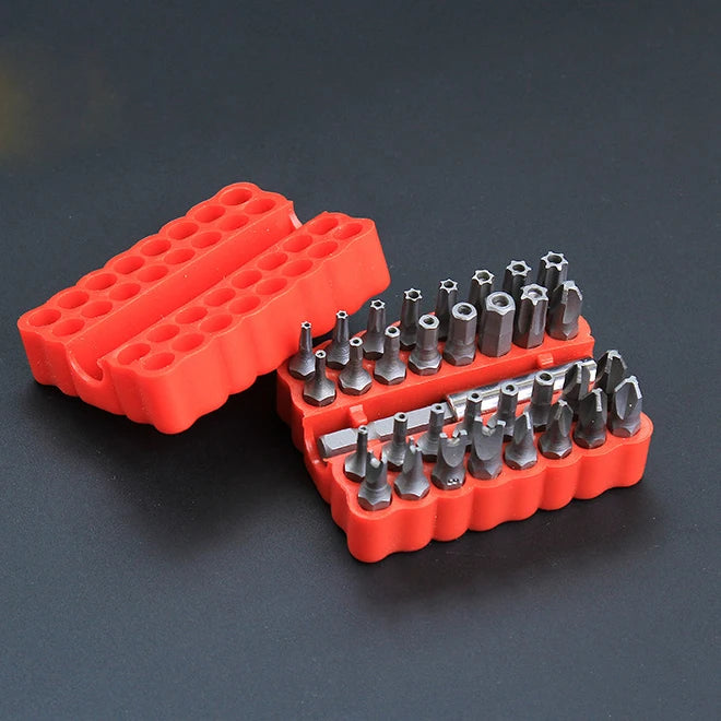 33PCS Professional Security Bit Set Tamper-Proof Multi-Type Screwdrivers With Magnetic Bit Holder Essential Tools For Home