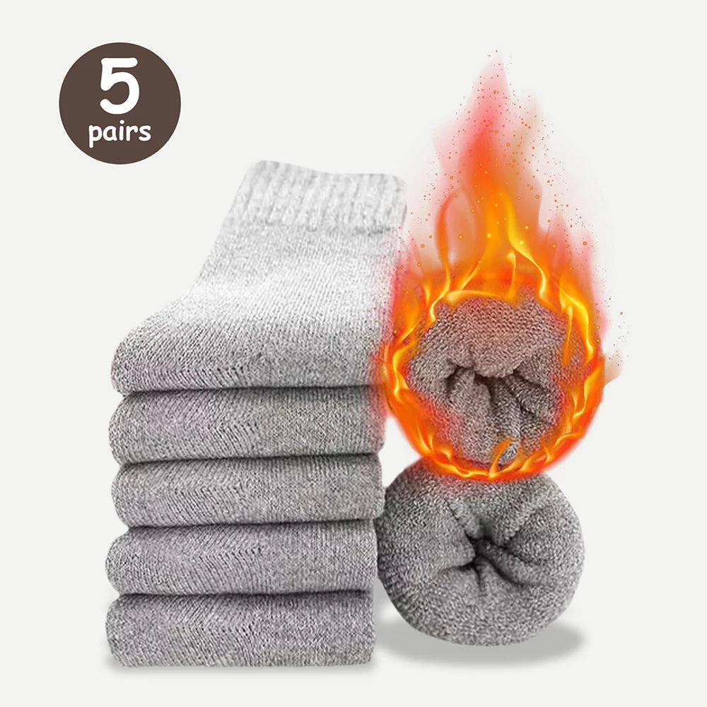 Men's Thick Terry Crew Socks, 3 or 5 Pairs