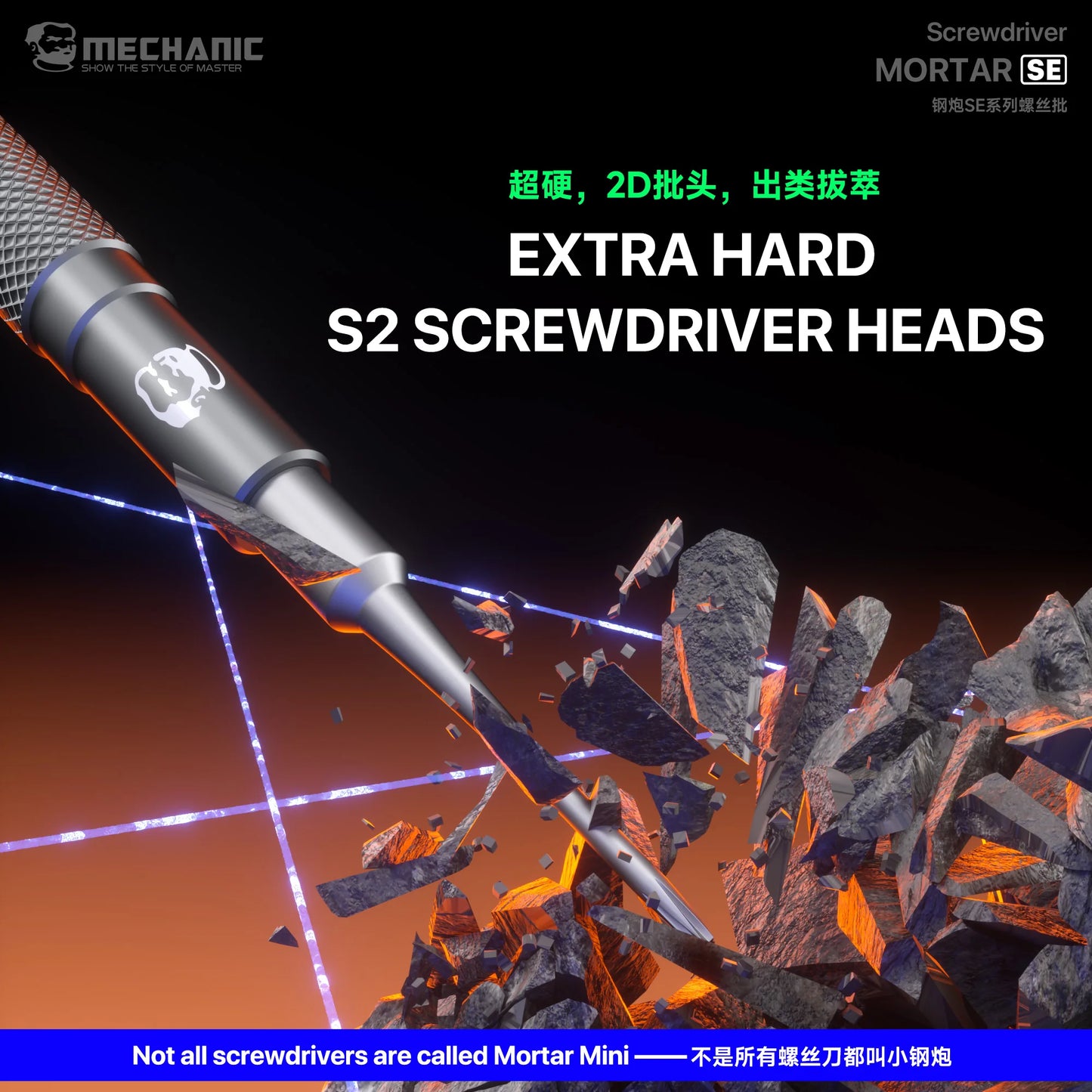 Mechanic MORTAR SE Magnetic Screwdriver Set Y 0.6,Pentalobe 0.8,Phillips 1.2 /1.5 ,Inner Hex 2.5 , Screwdriver Repair Tool Kit