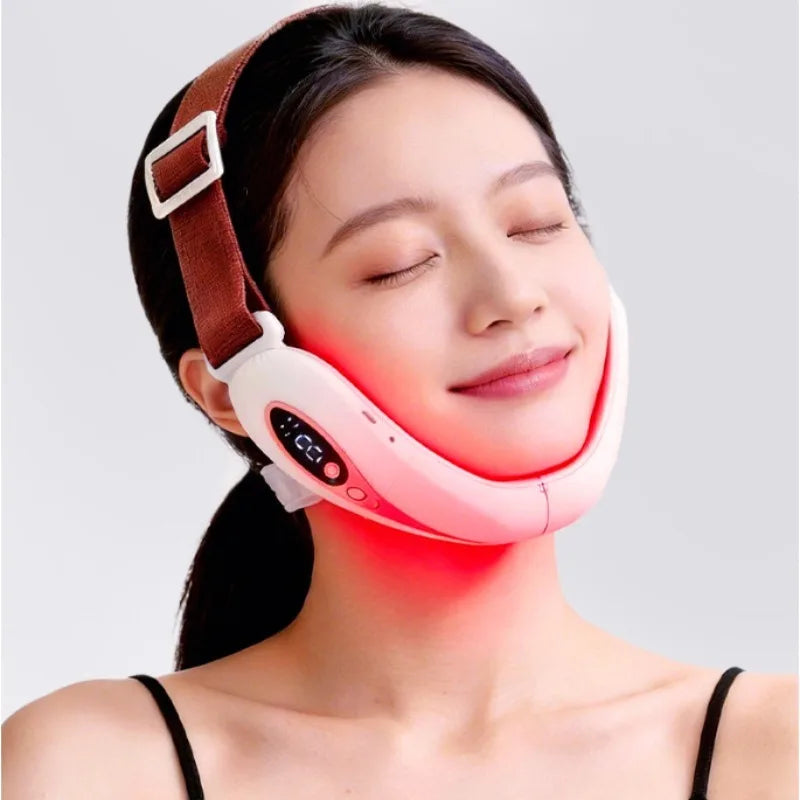V Face Shaped Massager Red Light Therapy Micro-current Face Shaping Machine Skin Care Lifting Facial Home Use Beauty Devices