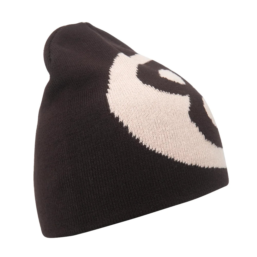 Y2K Letter Knit Beanie, Warm Ski Hat