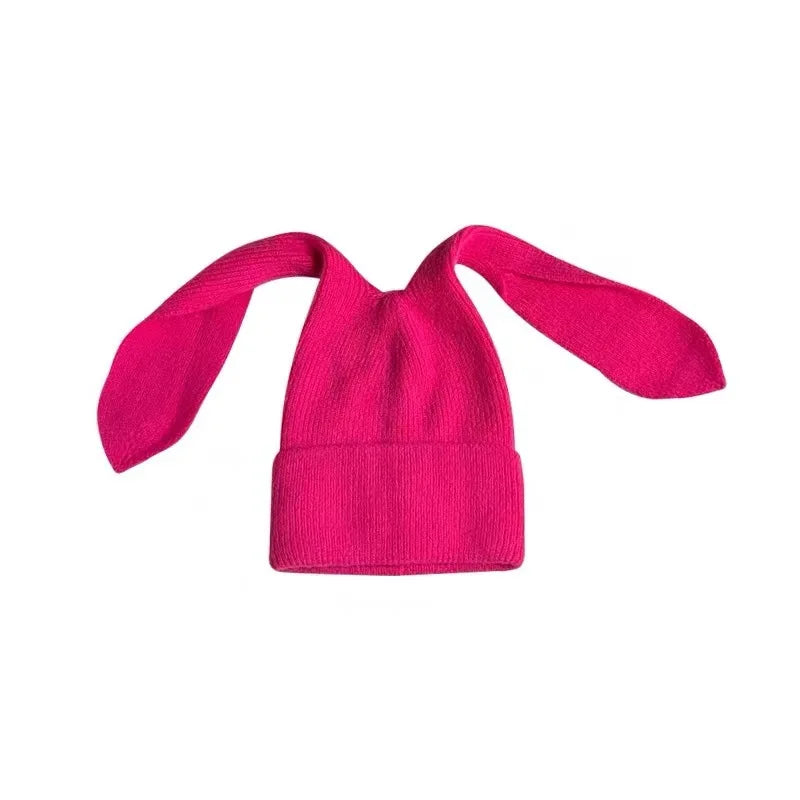 Women's Bunny Ear Knit Beanie - Cute 3D Ear Winter Hat - photo 5