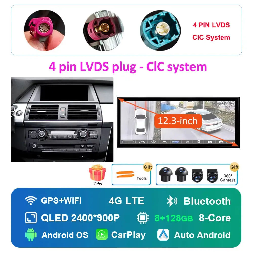 Navigation GPS Android 16 for BMW X5 X6 E70 E71 2008 - 2013 ClC/CCC System Car Radio Multimedia Player BT 4G DSP Stereo WiFi 4Ｇ
