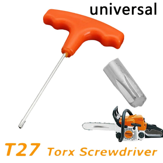 T27 Torx Screwdriver with 15cm T-Handle — Compatible with Stihl & Makita Chainsaws