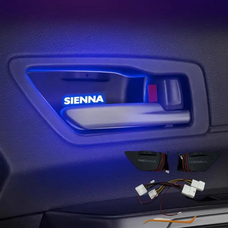 For Toyota Sienna 2021-2025 2PCS Car Door Bowl Atmosphere Light Led Color Gradual Changing Door Armrest Ambient Light