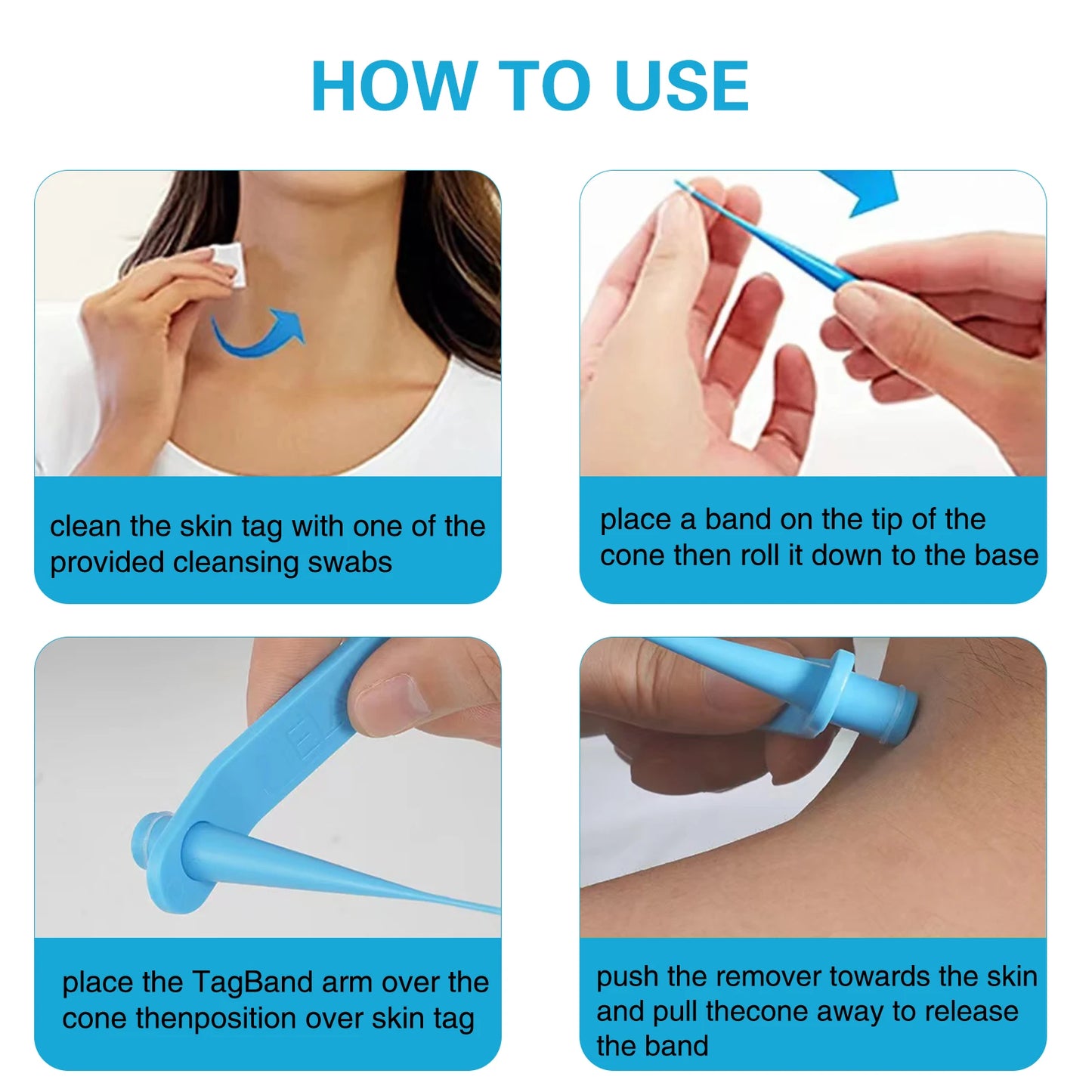 2 IN 1 Auto Micro Skin Tag Remover Device Standard And Micro Skin Tag Removal Kit Adult Mole Wart Remover Face Care Beauty Tools