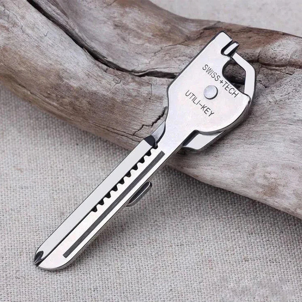 Multi Function Pocket Tool 6 In 1 Keychain Screwdriver Bottle Opener EDC Utility Outdoor Survival Rescue Folding Plier KeyRing