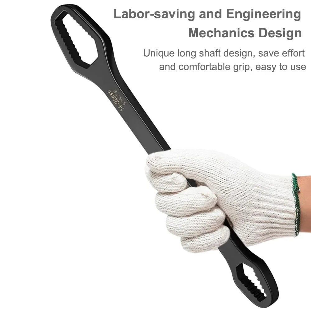 8-22mm 3-17mm Double End Universal Wrench  Multifunctional , Self-Tightening Wrench Repair Tools Double Ended Wrench