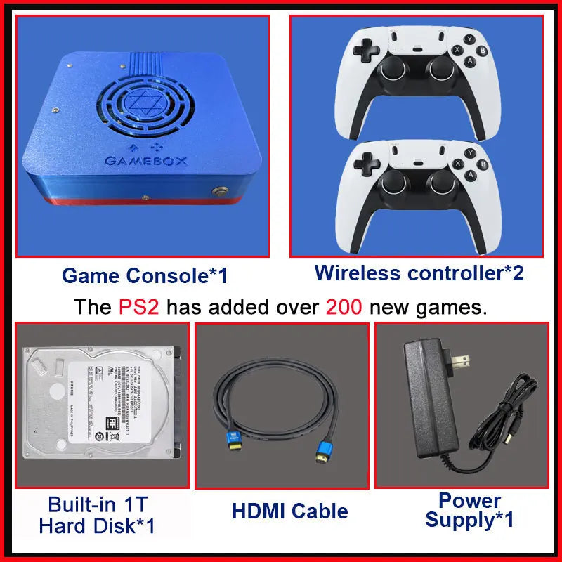 GD10 Dual-System Mini PC Console — i3 CPU, 1TB, Plug-and-Play TV, Wireless Controller