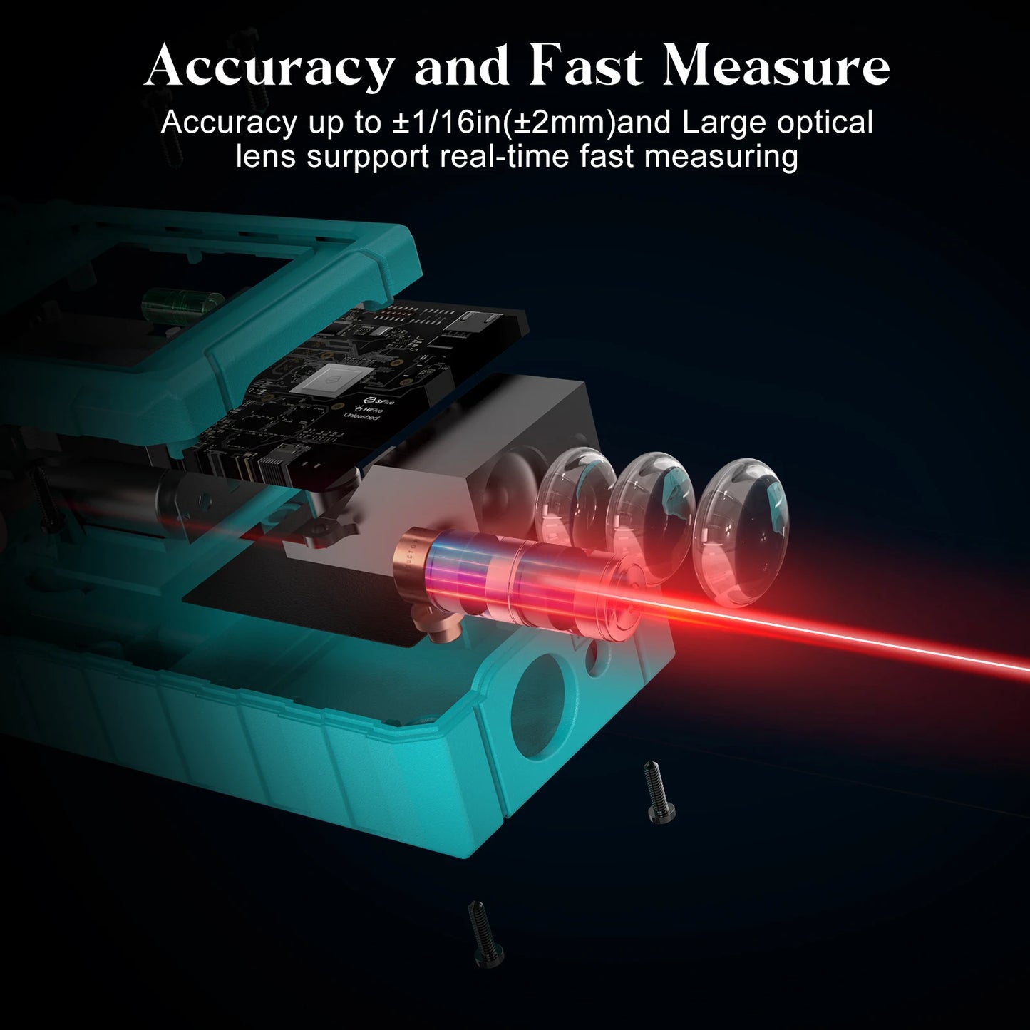 Kiprim Laser Rangefinder 50M 70M 100M Mini Laser Measurement Tool Laser Tape High Accuracy Multiple Measurement Functions