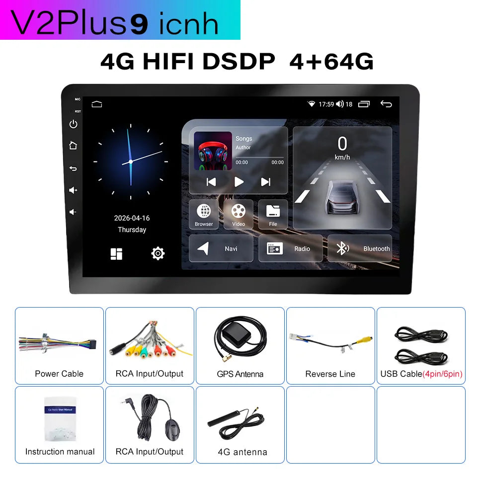 CAIXI Universal 7" 9" 10" 2din Android 16 CarPlay Auto Radio For Volkswagen Fiat Renault Nissan Hyundai Car Multimedia autoradio