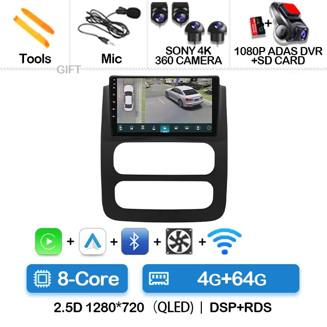 Android Car Radio & GPS Navigation Head Unit — Dodge RAM 1500/2500/3500 (2002-2005)