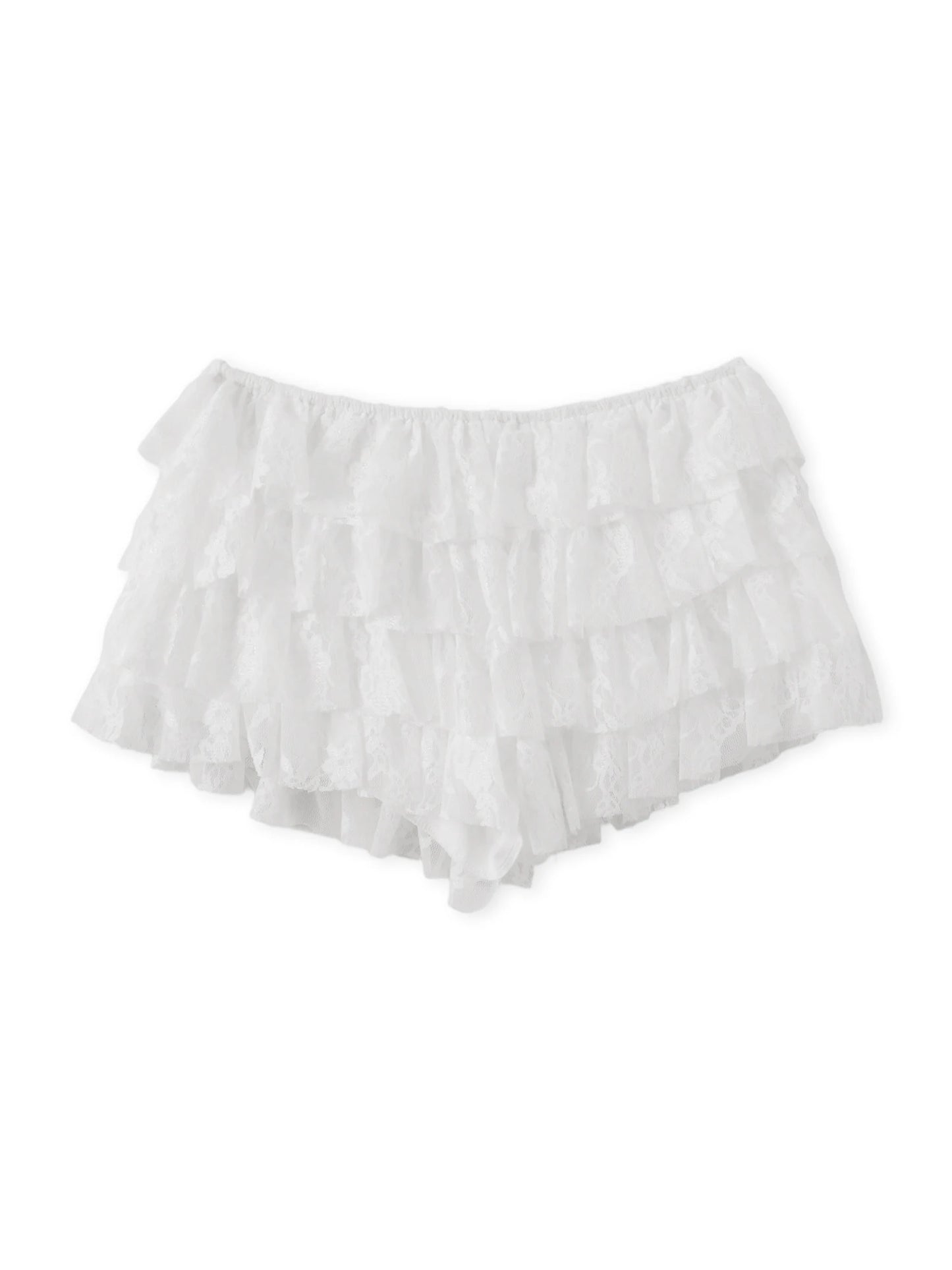 Women Ruffle Lace Bloomers Shorts Elastic Waist Y2K Aesthetic Short Pants Casual Gothic Kawaii Shorts Summer