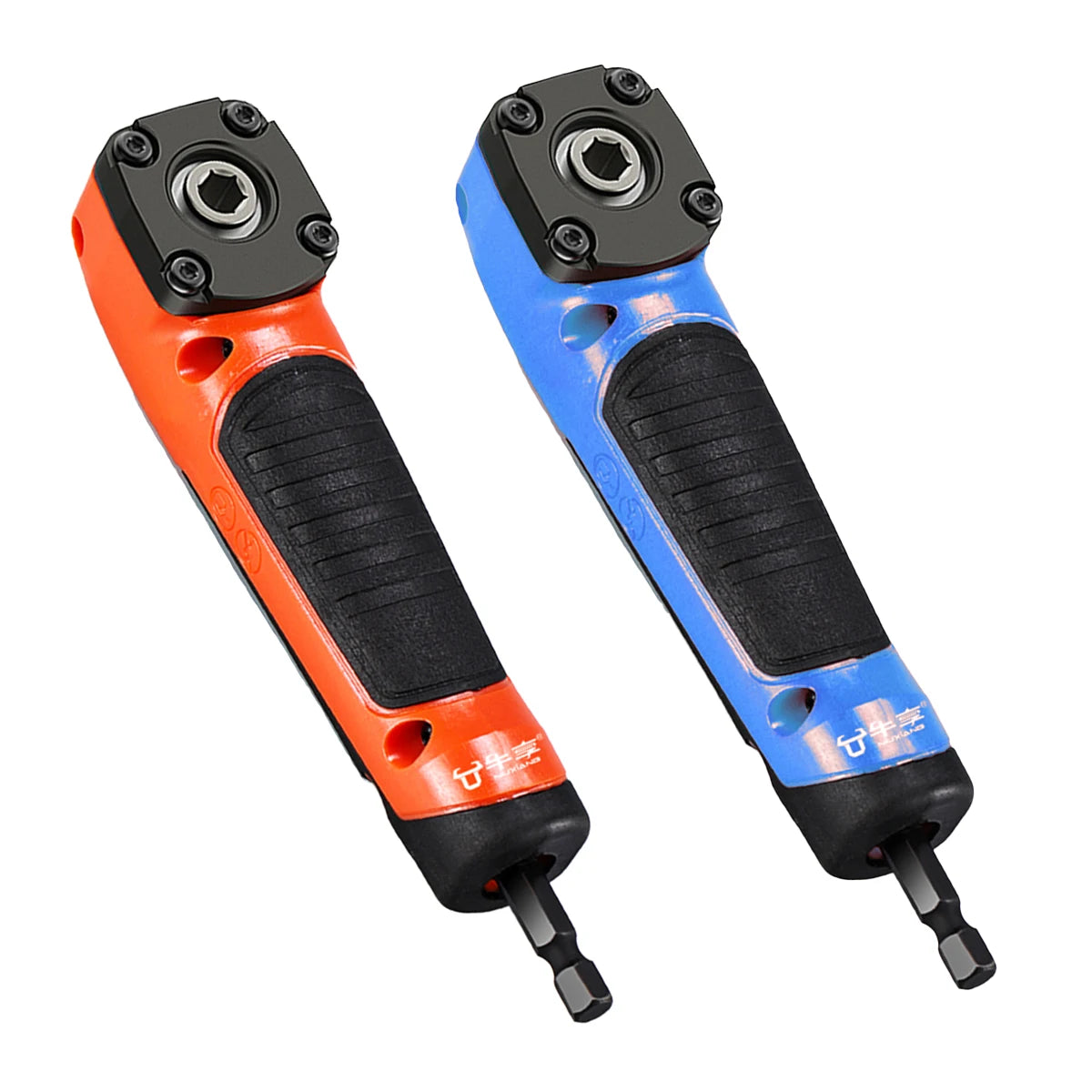 New 1PC Multifunctional Electric Corner Screwdriver,High Torque 90 ° Right Angle Screwdriver,Manual Tool,Blue and Orange