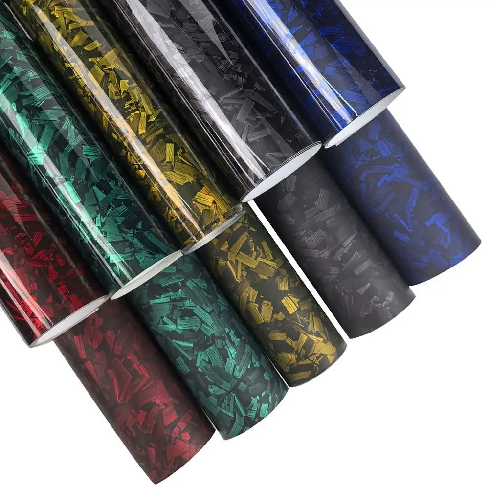 Carbon Fiber Vinyl Wrap Film – 3D/6D Matte & Gloss Forged Carbon Sticker for Car & Motorcycle (50x30cm)