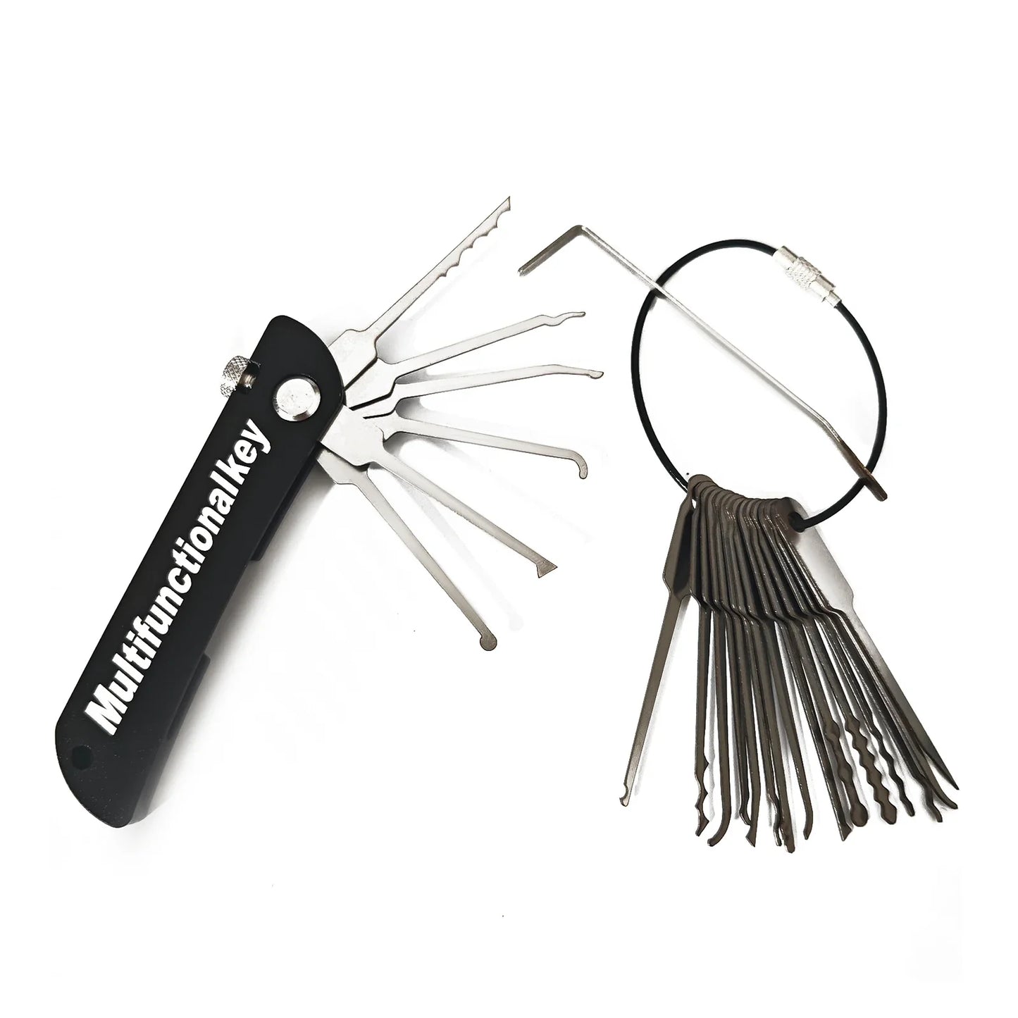 1pc 21-in-1 Portable Locksmith Unlocking Pick Tools Set 8.5cm*2cm Fold-able Design Outdoor EDC  Beginner Friendly Professionals