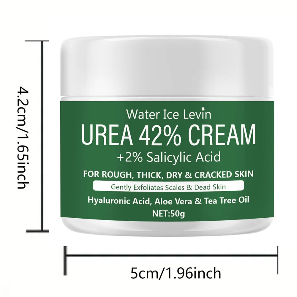 Water Ice Levin 42% Urea Cream + 2% Salicylic Acid – Deep Moisturizing Foot & Hand Cream | Nourishing & Softening 50g
