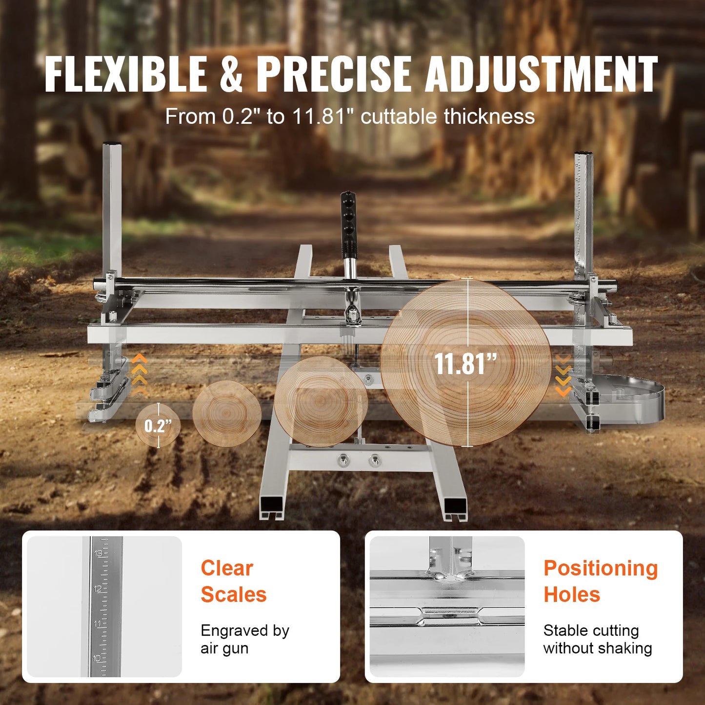 SucceBuy Portable Chainsaw Mill – 14-36" Planking & Milling Frame for Lumber Cutting (Saw Not Included)