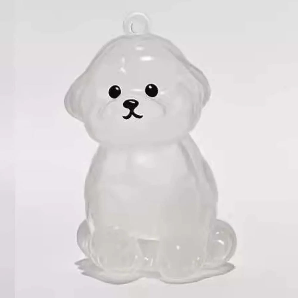 Transparent Pet Fur Keepsake Capsule Cartoon Dog Hair Storage Keychain DIY Hair Storage Decoration Backpack Pendant For Pet Love