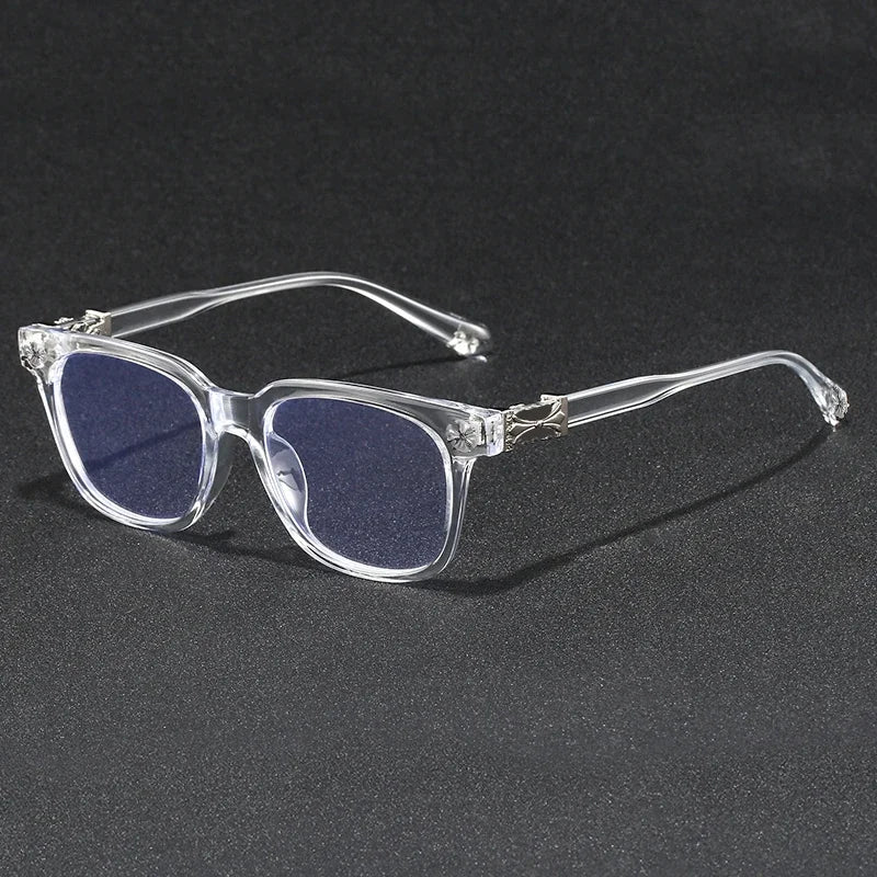 Oversized Blue Light Blocking Glasses for Women — Rhinestone