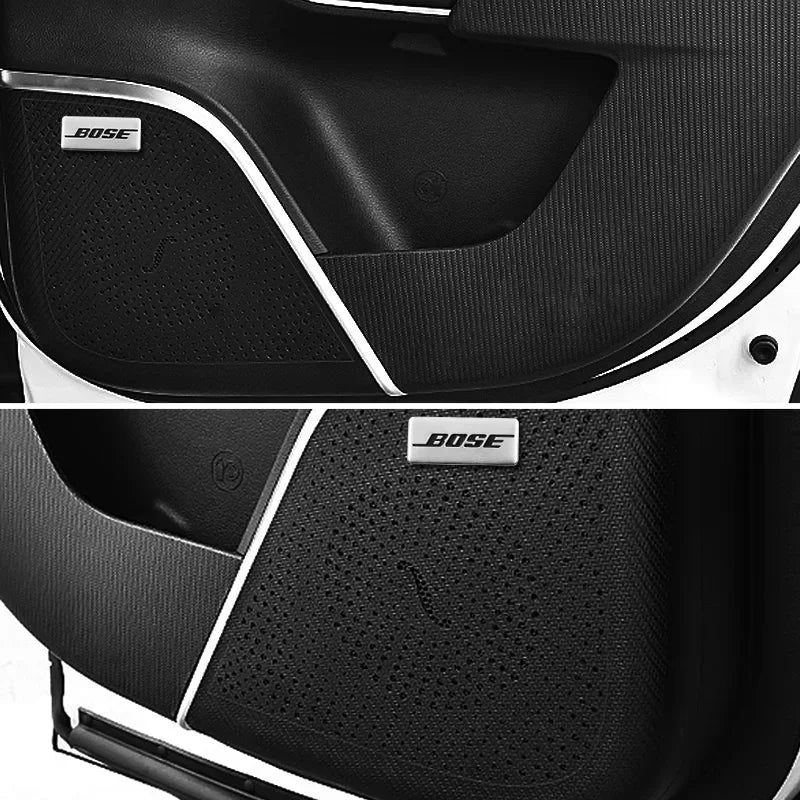 4/10 aluminum car audio badges, 3D aluminum speaker car audio badge decorative stickers, center console decorative stickers