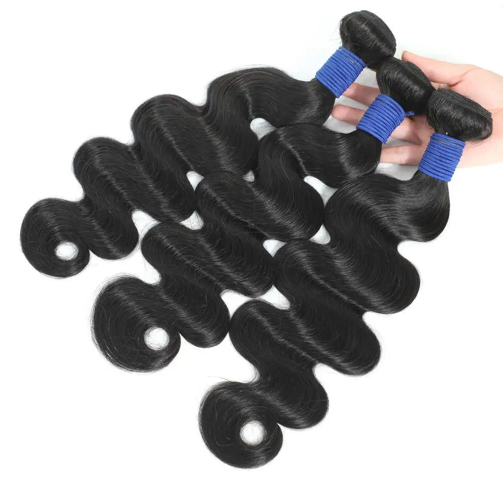 38 40 Inch Body Wave 3 4 Bundles Brazilian Remy Unprocessed Human Hair Wavy Doule Drawn Bundles Weave Extensions