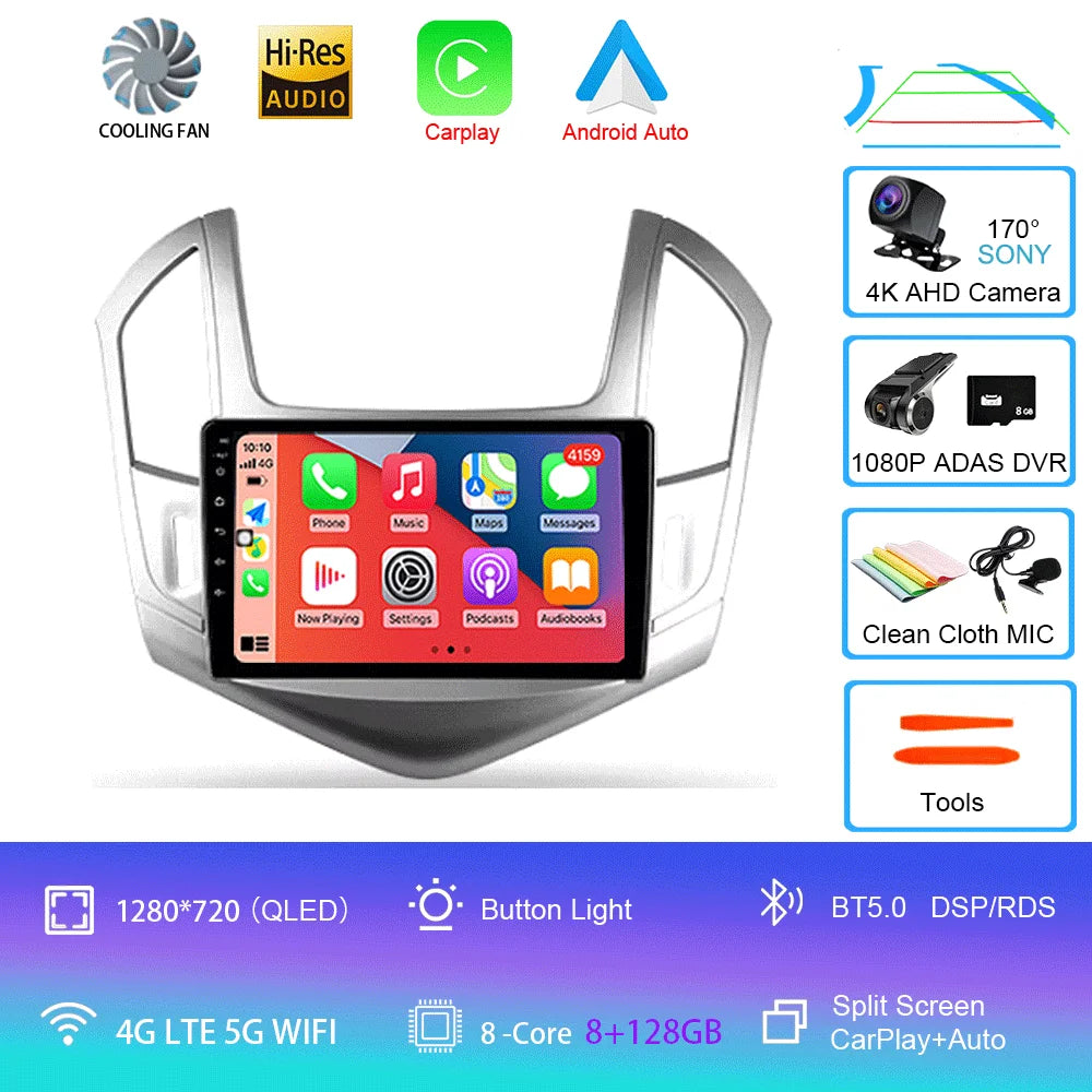 Android 16 For Chevrolet Cruze J300 J308 2012 - 2015 Multimedia Video Player Navigation Stereo GPS No 2DIN 2 Din DVD