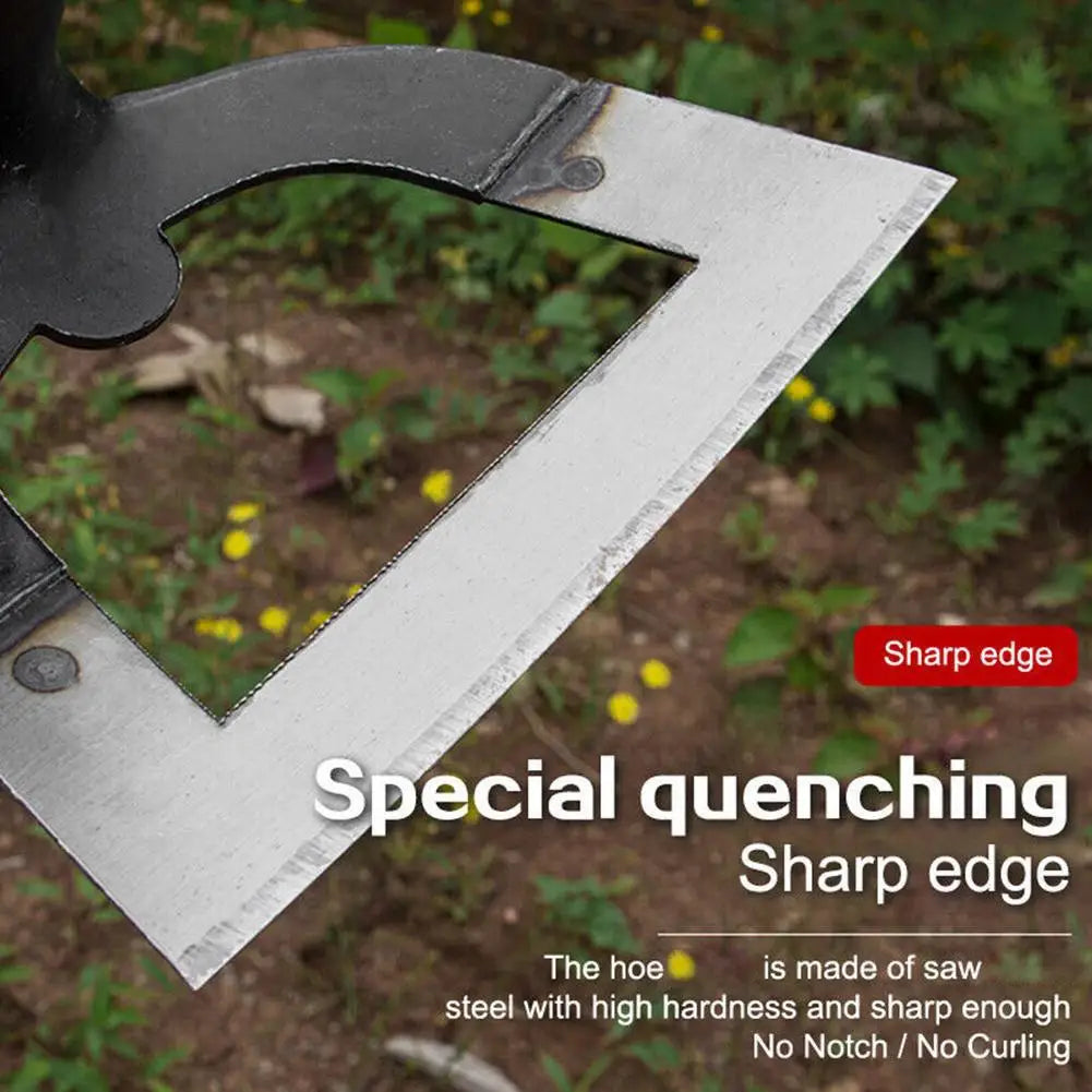 Handheld Hollow Hoe Thickened Manganese Steel Agricultural Weeding Hoe Planting Vegetable Gardening Loosening Soil Weeding Tool